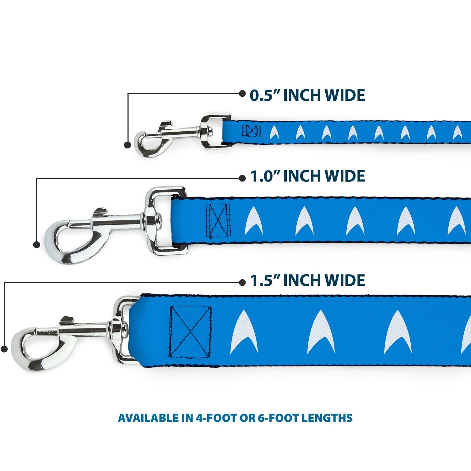 Star Trek Starfleet Insignia Blue and White Pet Leash - Paramount Shop