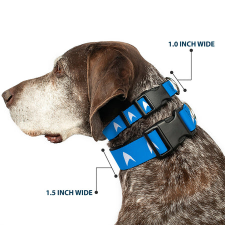 Star Trek Starfleet Insignia Blue Dog Collar with Clip - Paramount Shop