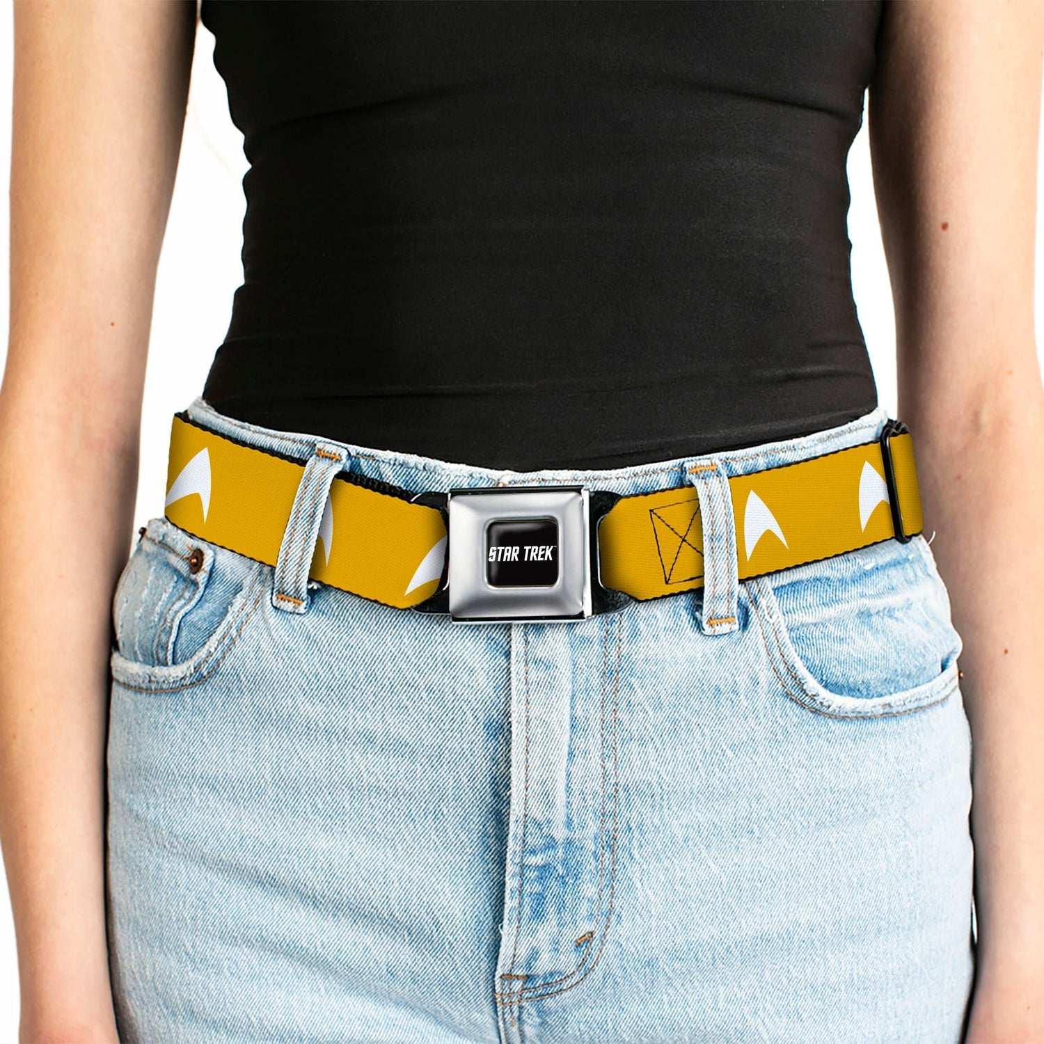 Star Trek Starfleet Insignia Golden Yellow Seatbelt Belt - Paramount Shop