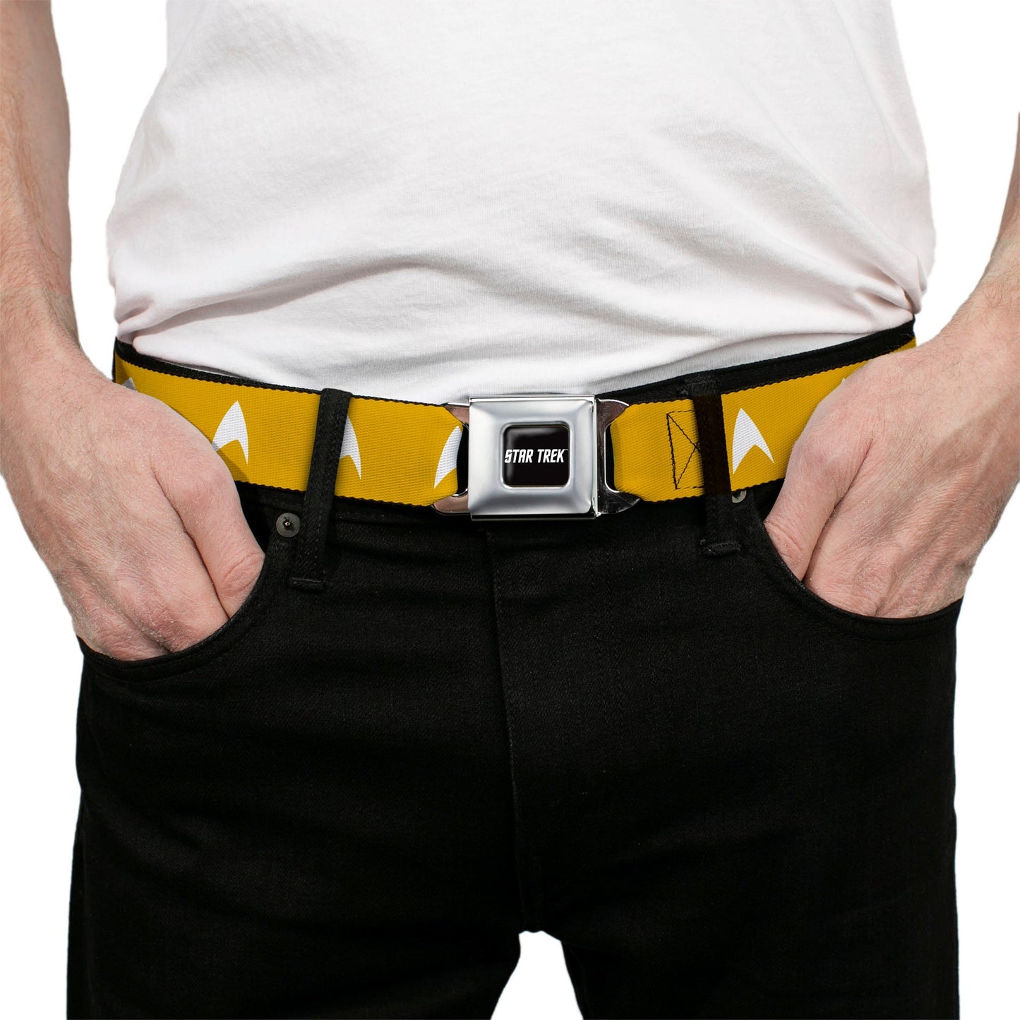 Star Trek Starfleet Insignia Golden Yellow Seatbelt Belt - Paramount Shop