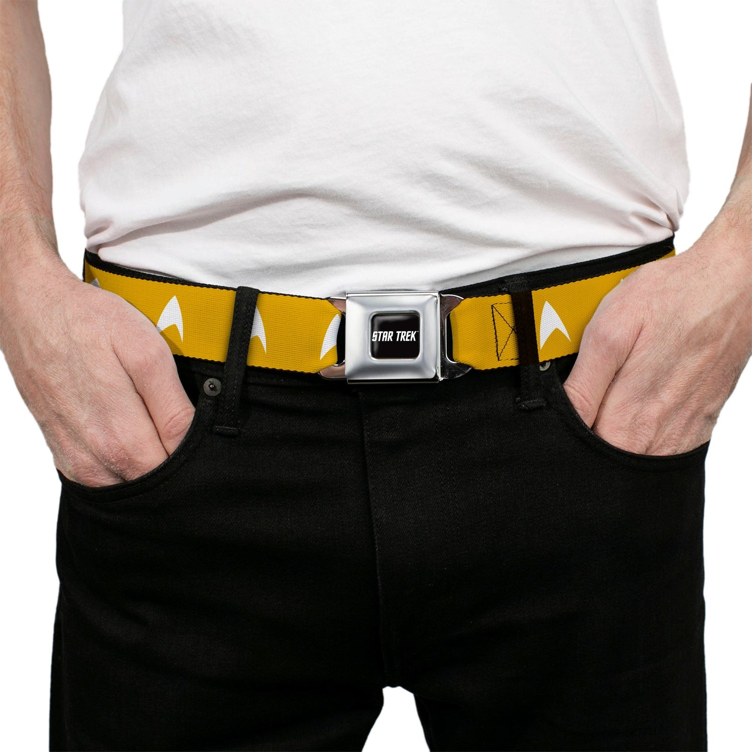Star Trek Starfleet Insignia Golden Yellow Seatbelt Belt - Paramount Shop