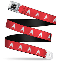 Star Trek Starfleet Insignia Logo Red Webbing Seatbelt Belt - Adult Reg (30"-44")
