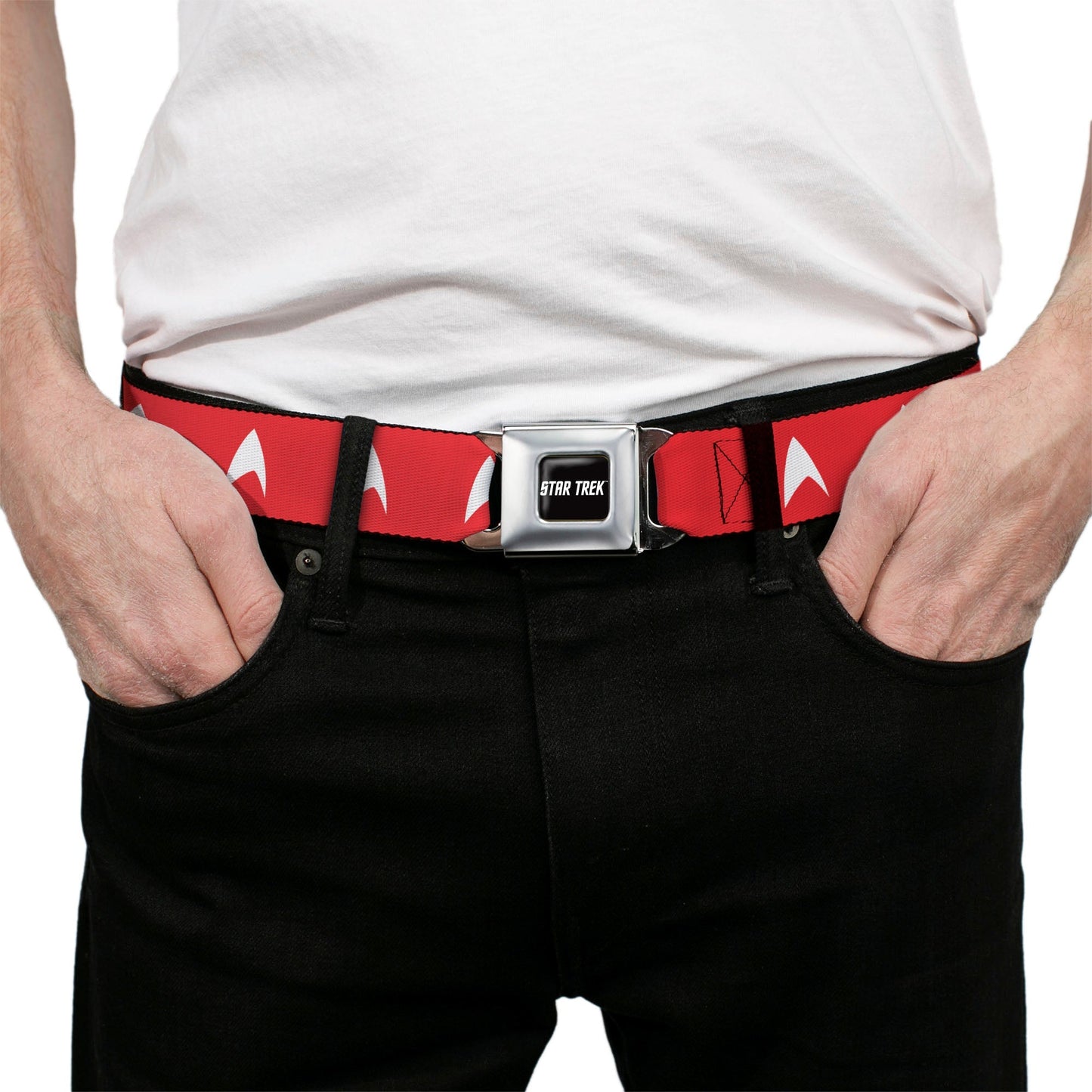 Star Trek Starfleet Insignia Logo Red Webbing Seatbelt Belt - Paramount Shop