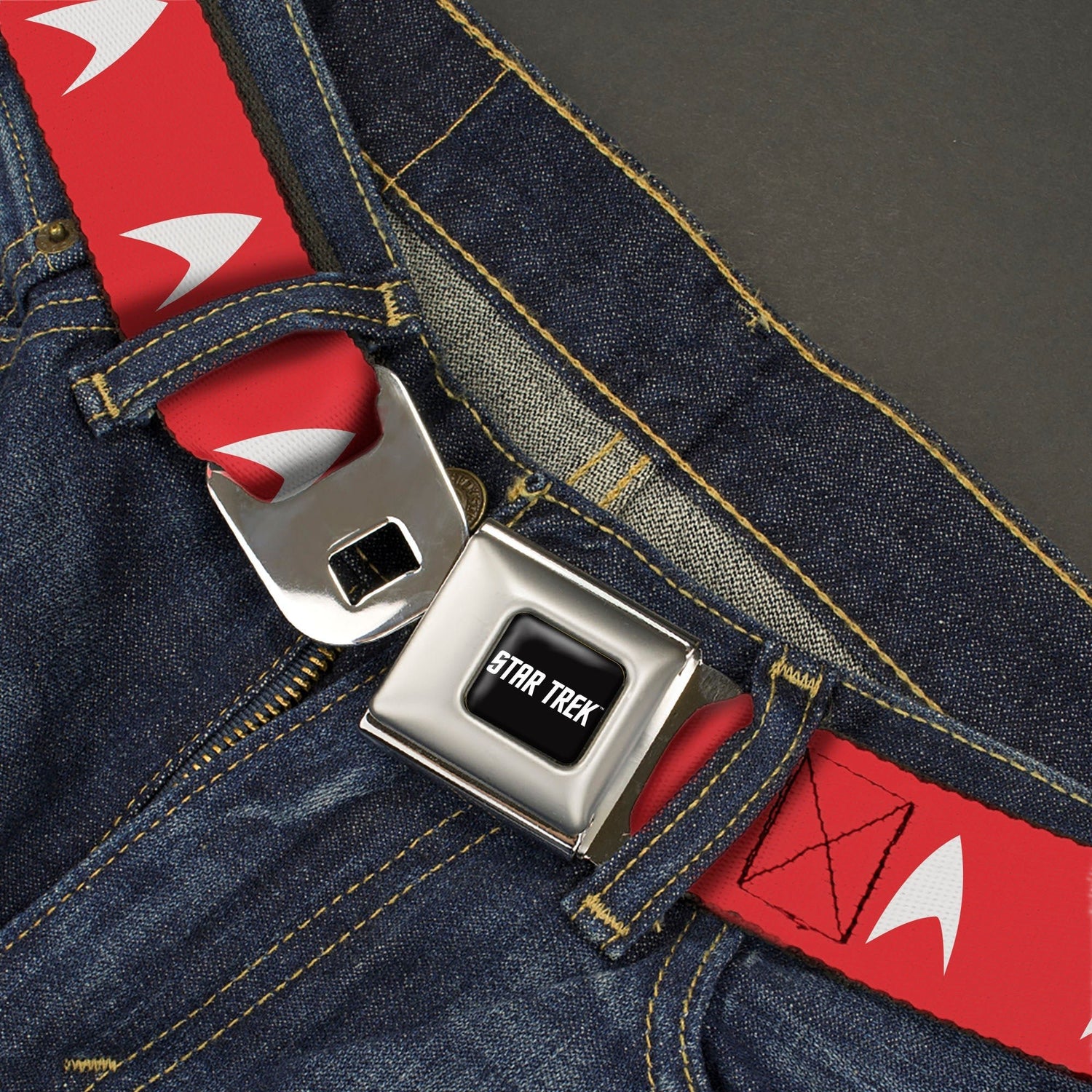 Star Trek Starfleet Insignia Logo Red Webbing Seatbelt Belt - Paramount Shop