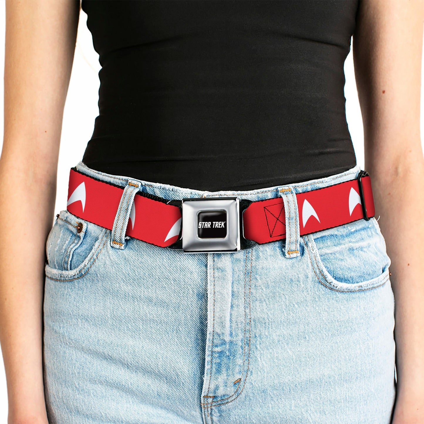 Star Trek Starfleet Insignia Logo Red Webbing Seatbelt Belt - Paramount Shop