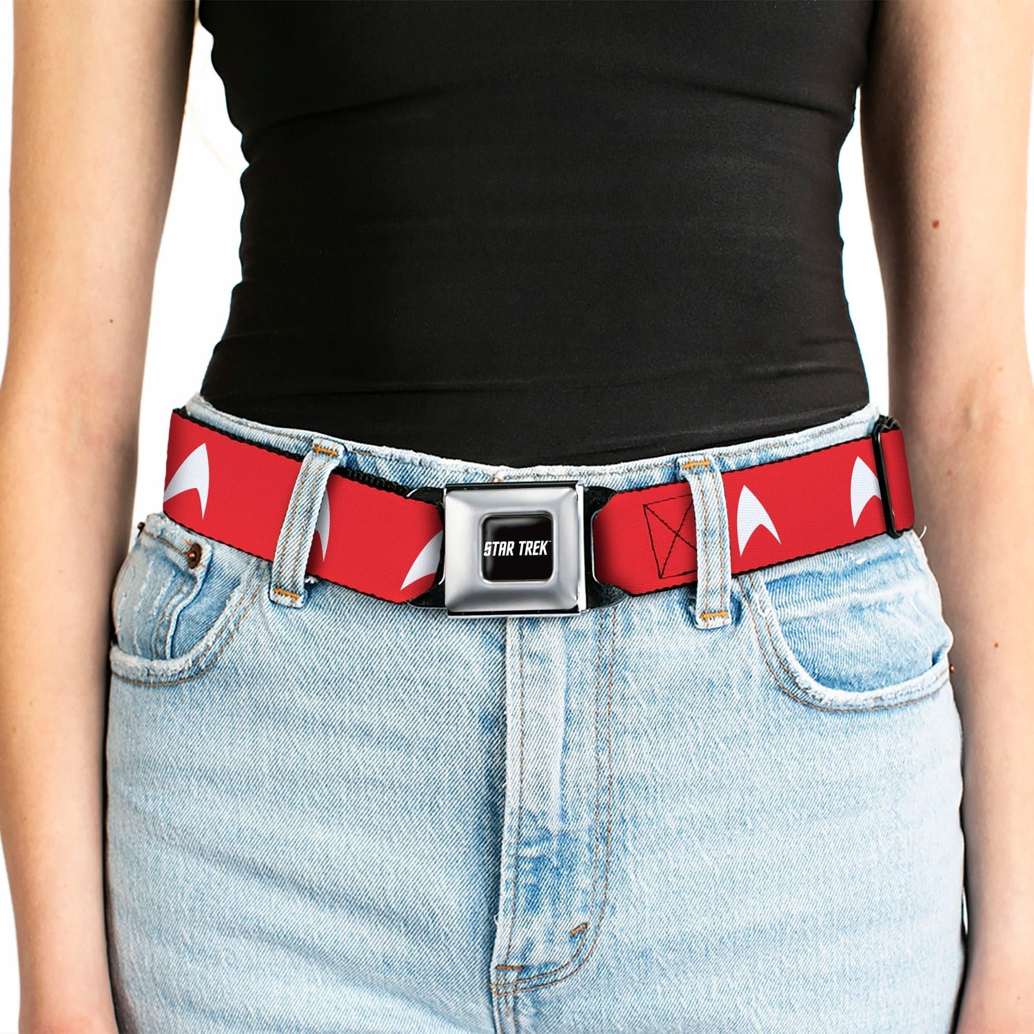 Star Trek Starfleet Insignia Logo Red Webbing Seatbelt Belt - Paramount Shop