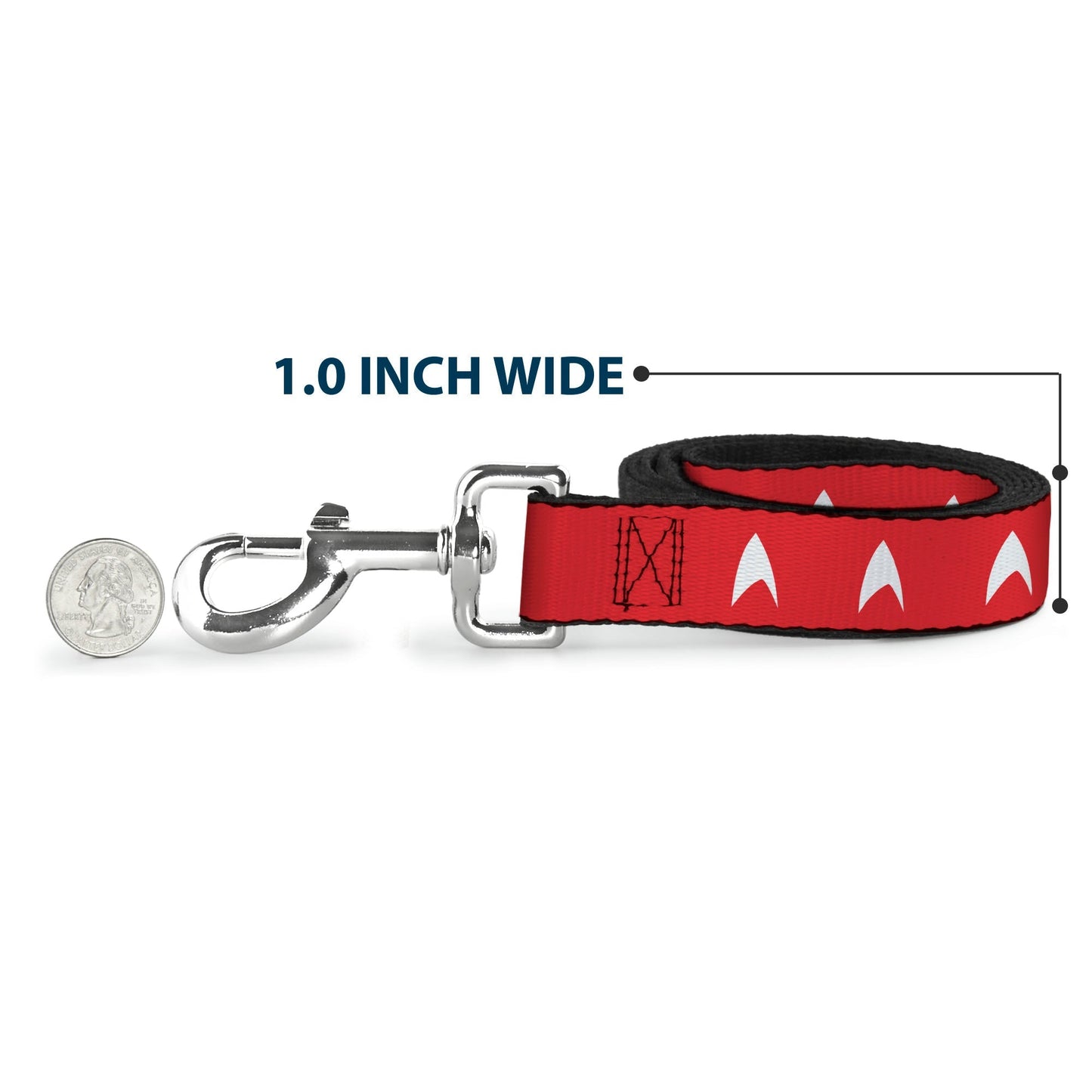 Star Trek Starfleet Insignia Red & White Dog Leash - Paramount Shop