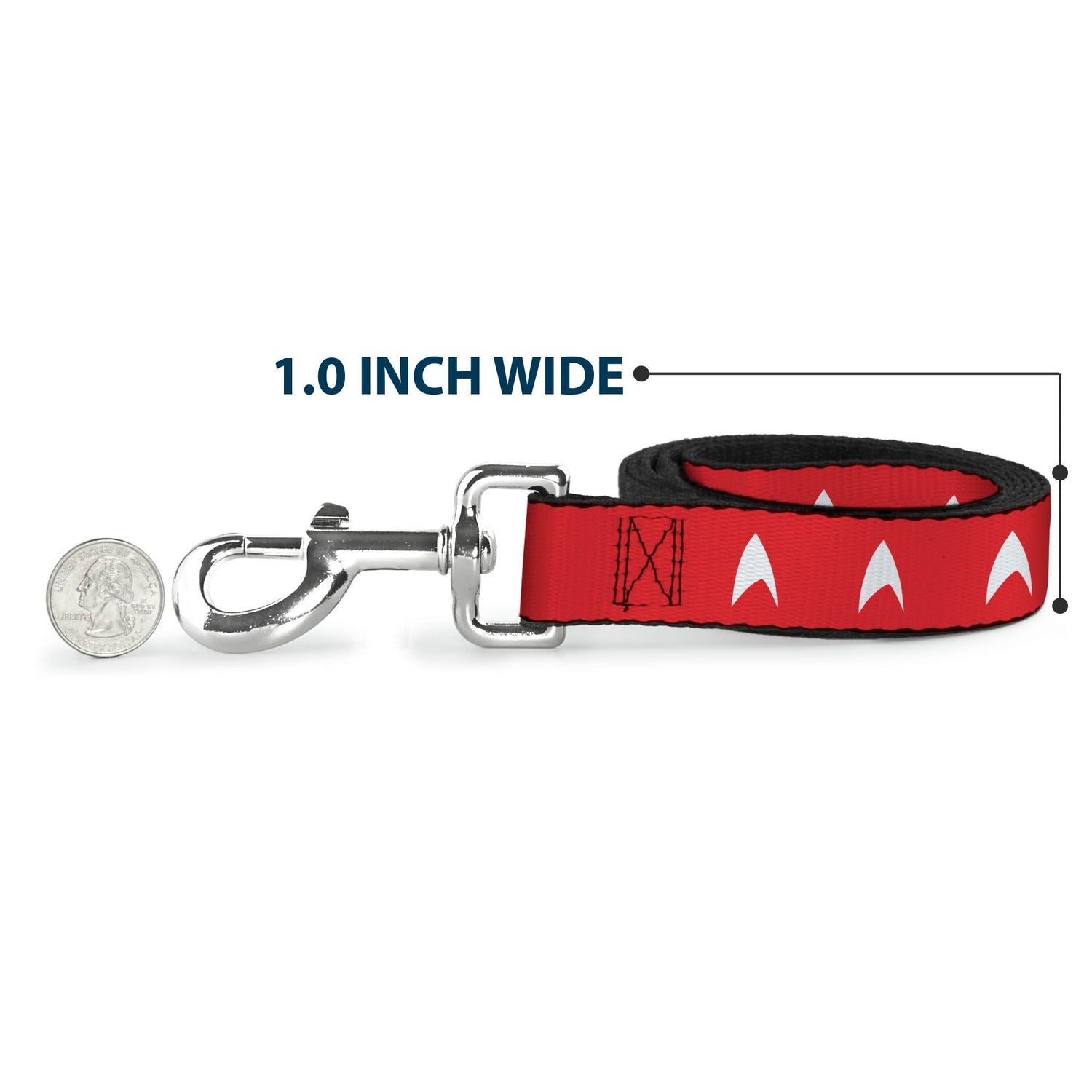 Star Trek Starfleet Insignia Red & White Dog Leash - Paramount Shop
