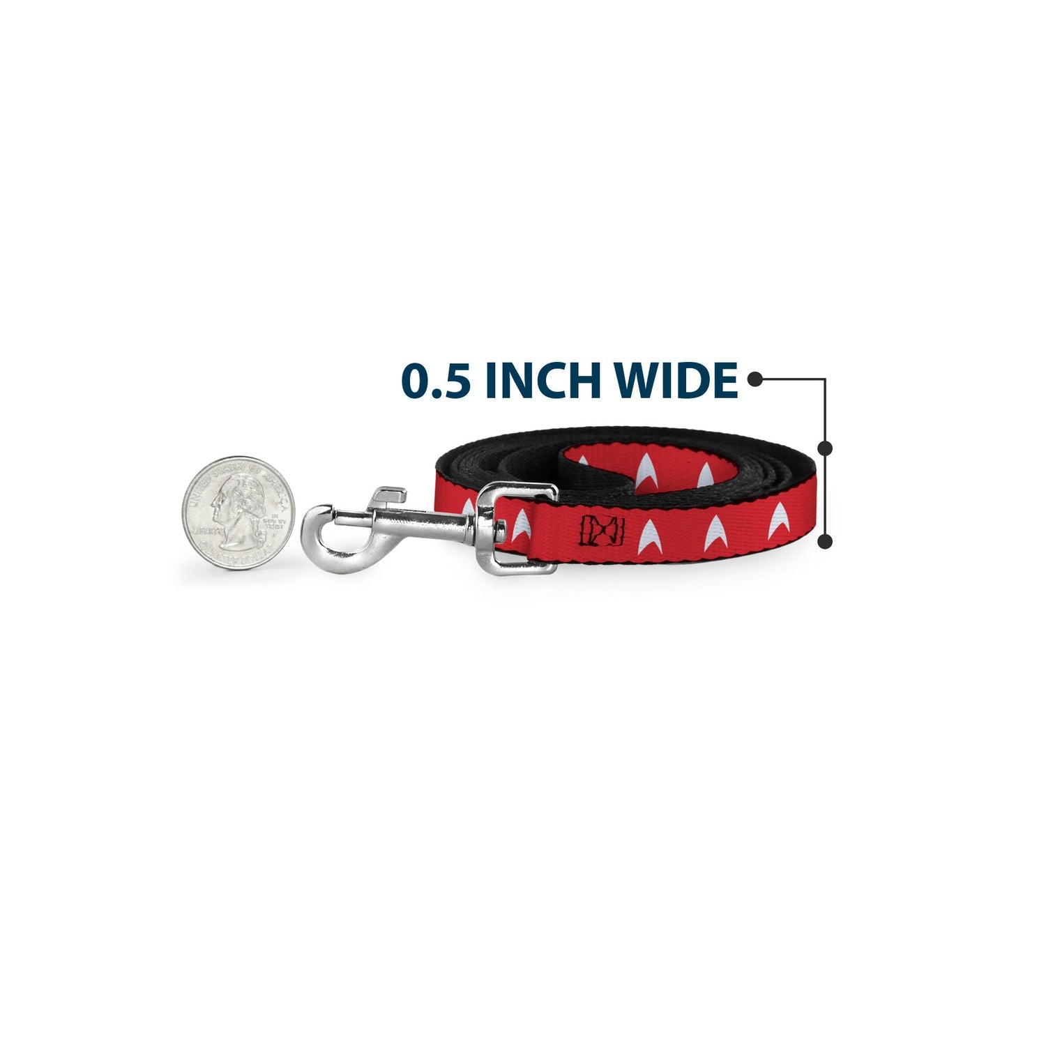 Star Trek Starfleet Insignia Red & White Dog Leash - Paramount Shop