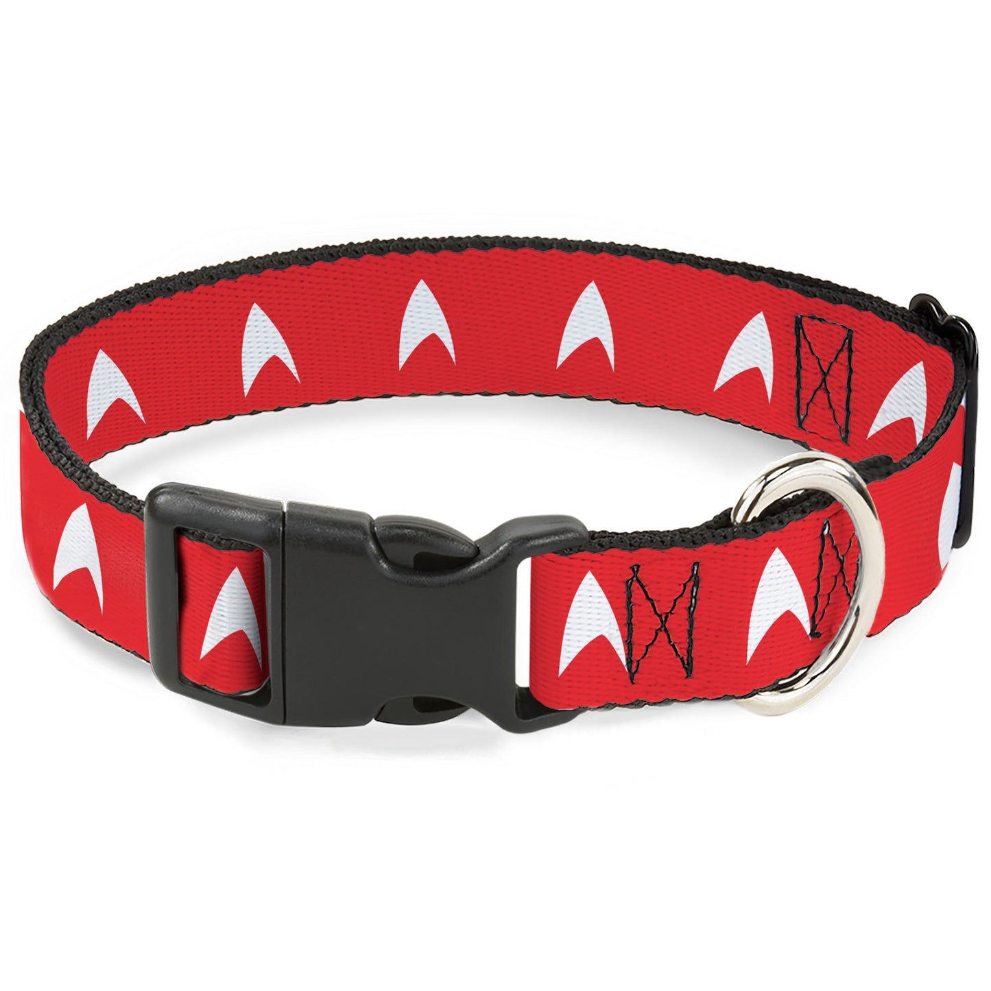 Star Trek Starfleet Insignia Red/White Plastic Clip Dog Collar - Paramount Shop