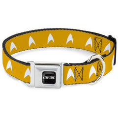 Star Trek Starfleet Insignia Seatbelt Buckle Dog Collar - 1.0" WIDE / SMALL - 9.5-13 Inches