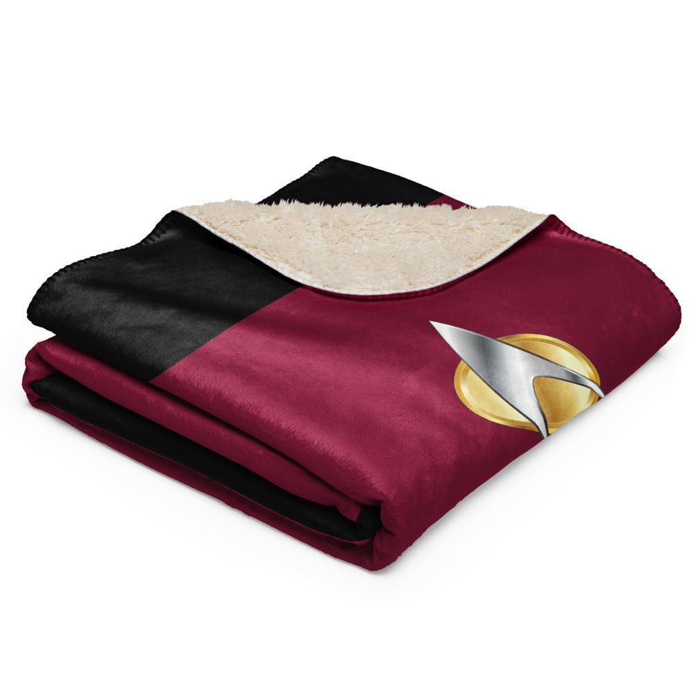 Star Trek: The Next Generation Command Uniform Premium Sherpa Blanket - Paramount Shop
