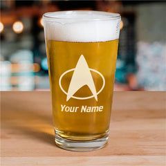 Star Trek: The Next Generation Delta Personalizado Vaso Pilsner grabado con láser