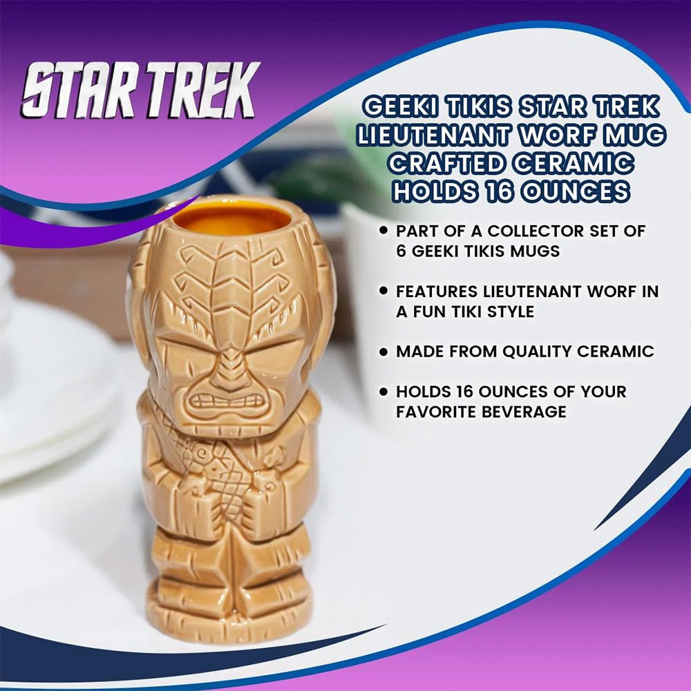 Star Trek: The Next Generation Lt. Worf Ceramic Tiki Mug - Paramount Shop