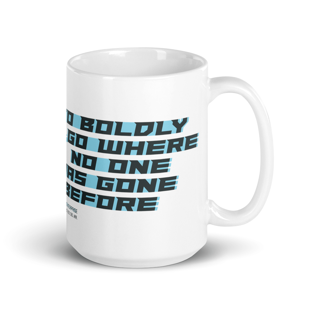 Star Trek: The Next Generation U.S.S. Enterprise Warp Jump White Mug - Paramount Shop