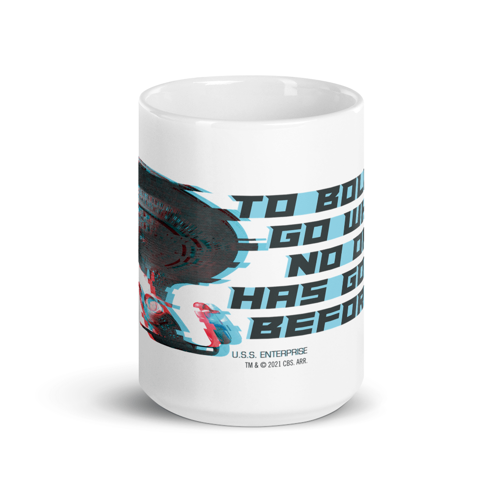 Star Trek: The Next Generation U.S.S. Enterprise Warp Jump White Mug - Paramount Shop