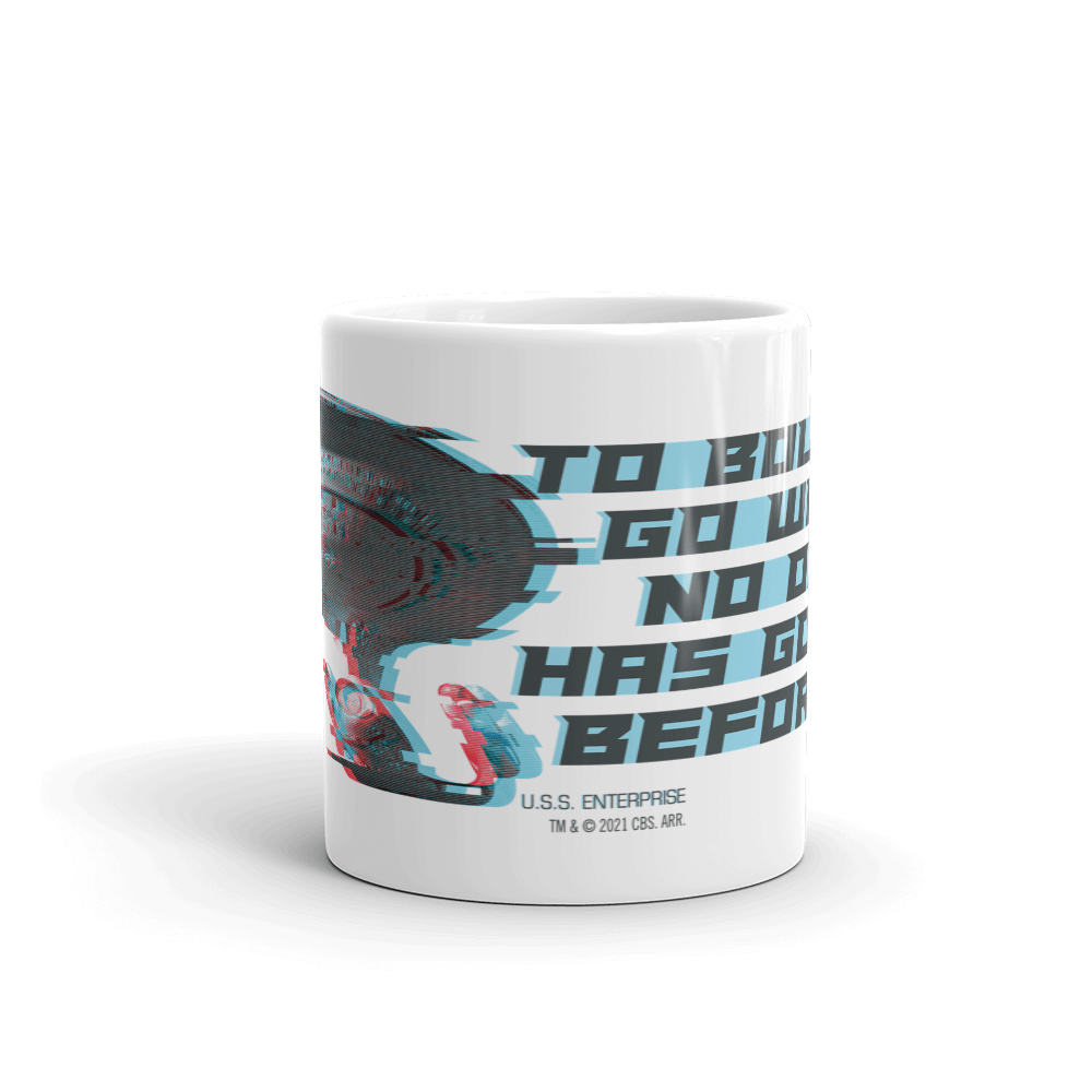 Star Trek: The Next Generation U.S.S. Enterprise Warp Jump White Mug - Paramount Shop