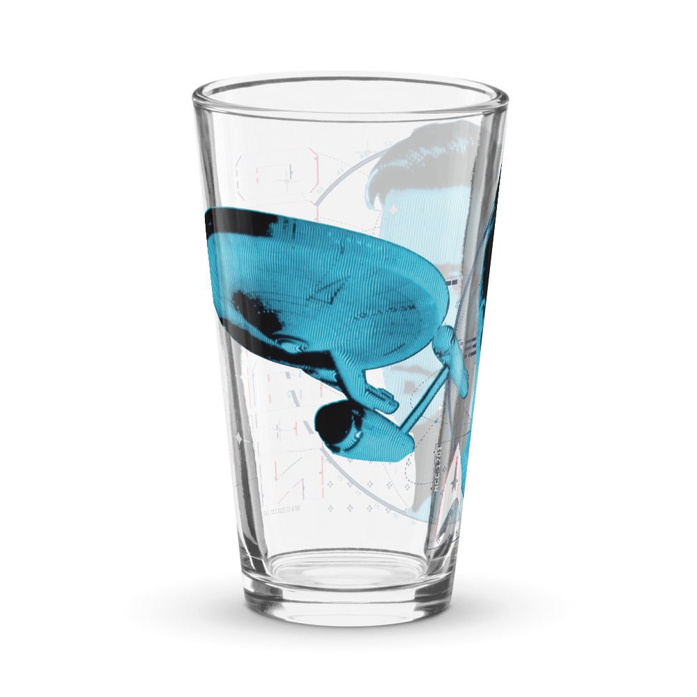 Star Trek: The Original Series Captain Kirk Pint Glass - Paramount Shop