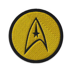 Star Trek: The Original Series Insignia de mando Parche bordado - Blanco / Círculo - 3 en