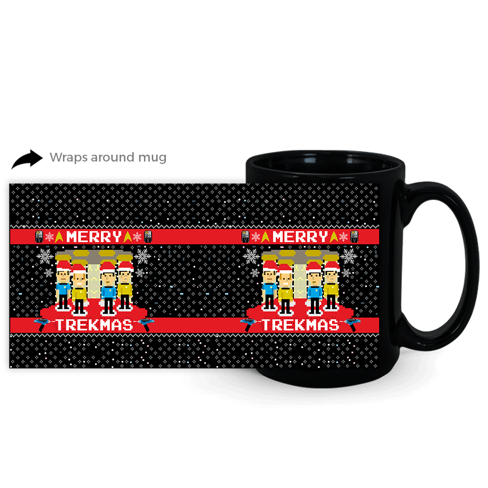 Star Trek: The Original Series Merry Trekmas Black Mug - Paramount Shop