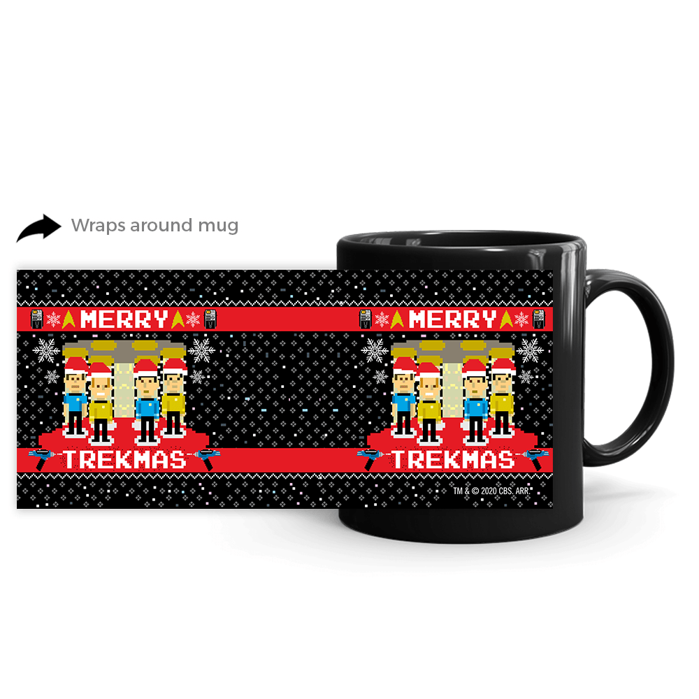 Star Trek: The Original Series Merry Trekmas Black Mug - Paramount Shop