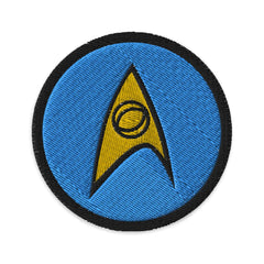 Star Trek: The Original Series Science Badge Embroidered Patch - White / Circle - 3 in