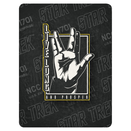 Star Trek: The Original Series Sherpa Blanket Live Long And Prosper - Paramount Shop