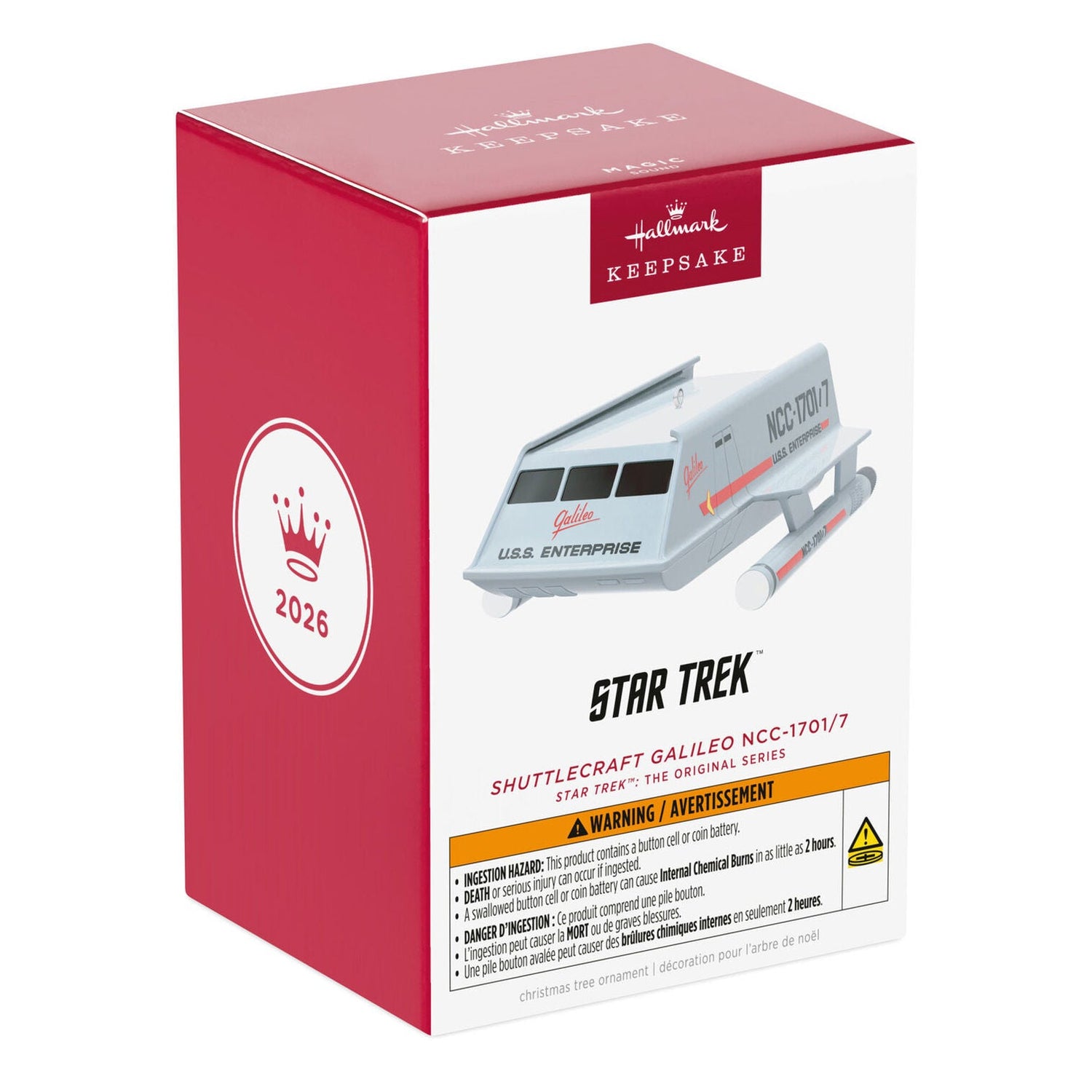 Star Trek: The Original Series Shuttlecraft Galileo NCC-1701/7 Ornament with Sound - Paramount Shop