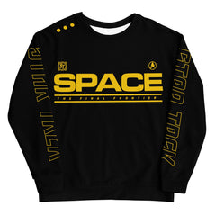 Star Trek: The Original Series Espacio la sudadera final de la tripulación de carreras fronteras - Negro / XS
