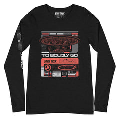 Star Trek To Boldly Go Long Sleeve T-Shirt - Black / SM