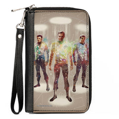 Star Trek TOS Crew Beam Transporter Vegan Leather Zip Wallet