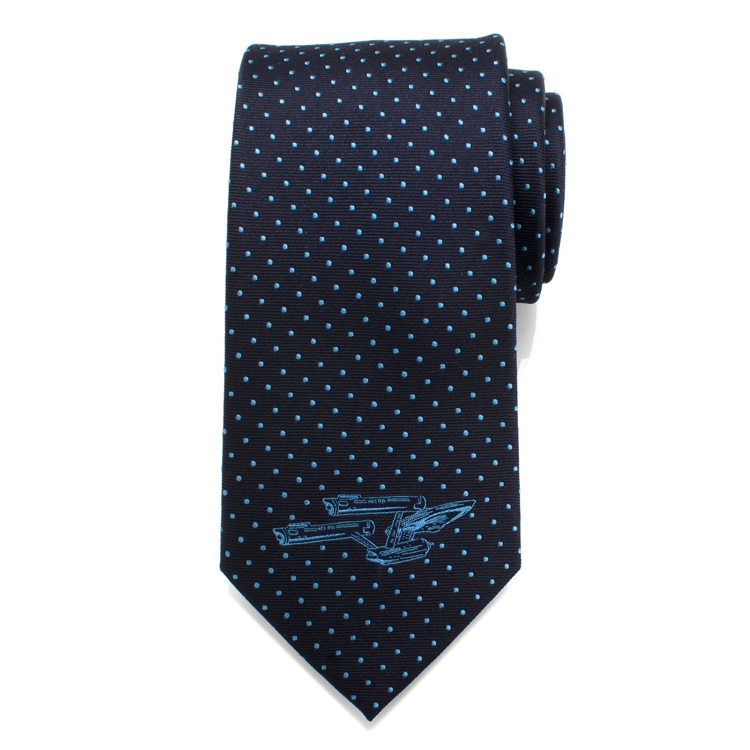 Star Trek USS Enterprise Dot Pattern Silk Necktie - Paramount Shop