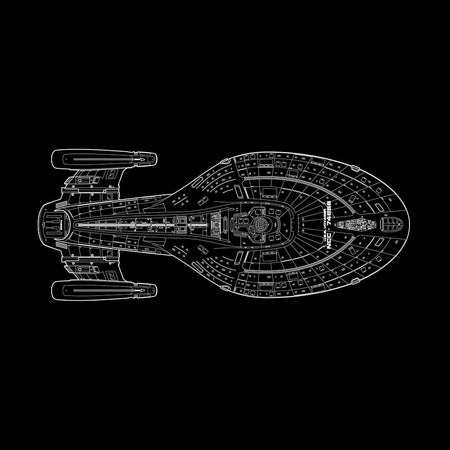 Star Trek: Voyager 25 Schematic Pillow 16" x 16" - Paramount Shop