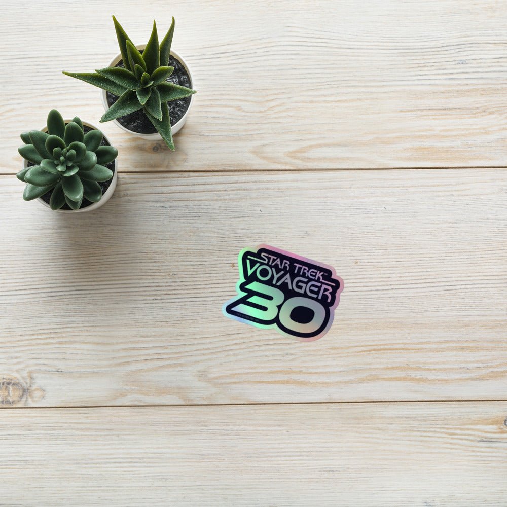 Star Trek: Voyager 30th Anniversary Logo Holographic Sticker - Paramount Shop