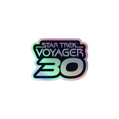 Star Trek: Voyager 30th Anniversary Logo Holographic Sticker - 3 in x 3 in