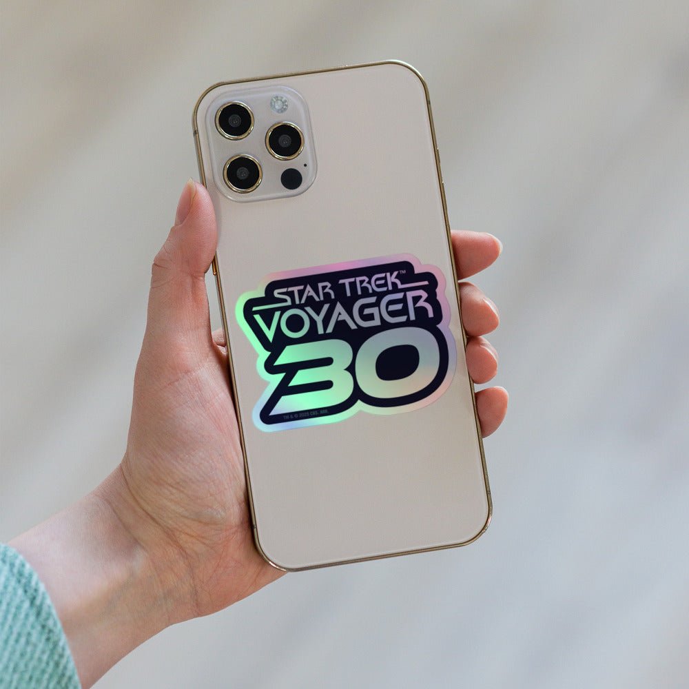Star Trek: Voyager 30th Anniversary Logo Holographic Sticker - Paramount Shop