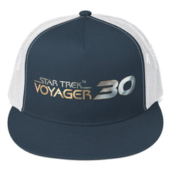 Star Trek: Voyager 30. Jahrestag Logo Trucker-Hut - Navy/white / One Size Fits Most