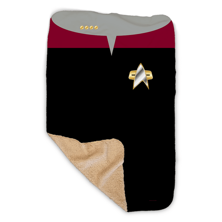 Star Trek: Voyager Command Uniform Sherpa Blanket - Paramount Shop