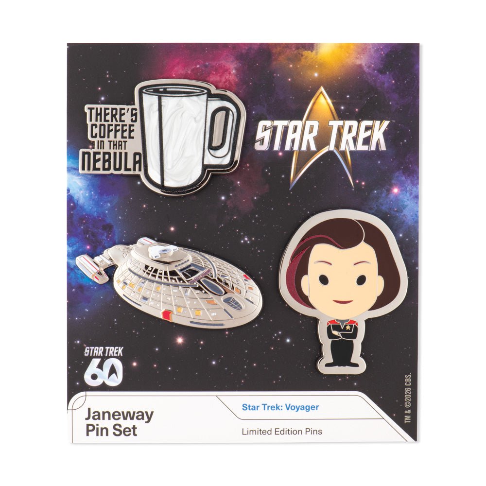Star Trek: Voyager Janeway Limited Edition 3 Pin Set - Paramount Shop