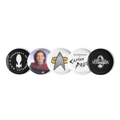 Star Trek: Voyager Pin Set - White / 2.25 in
