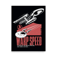 Star Trek Póster mate Warp Speed Premium - 18 en x 24