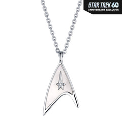 Star Trek x RockLove 60th Anniversary Diamond Necklace - Solid Sterling Silver + Diamond