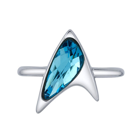Star Trek x RockLove Blue Crystal Delta Ring - Paramount Shop