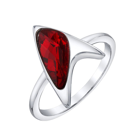 Star Trek x RockLove Red Crystal Delta Ring - Paramount Shop
