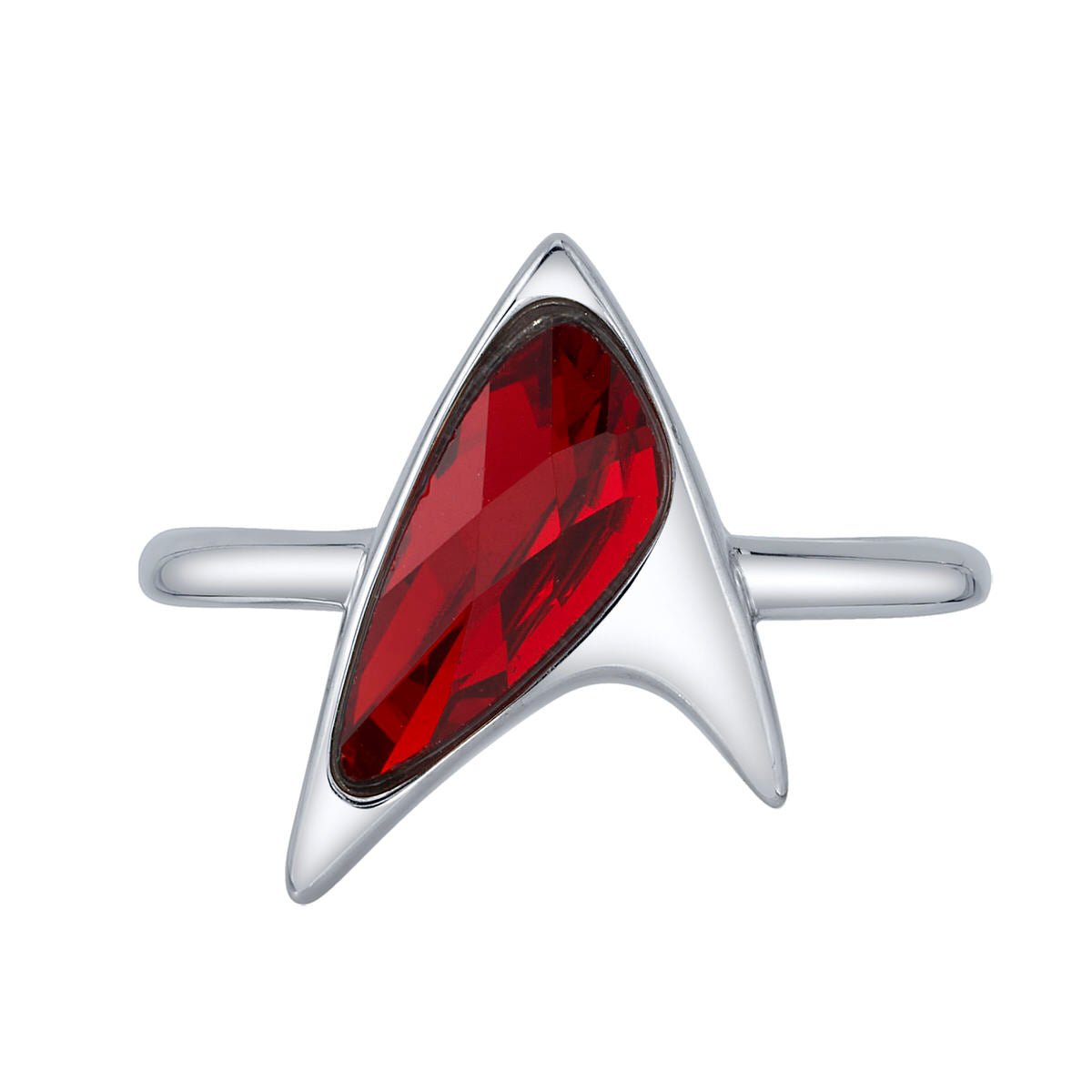 Star Trek x RockLove Red Crystal Delta Ring - Paramount Shop
