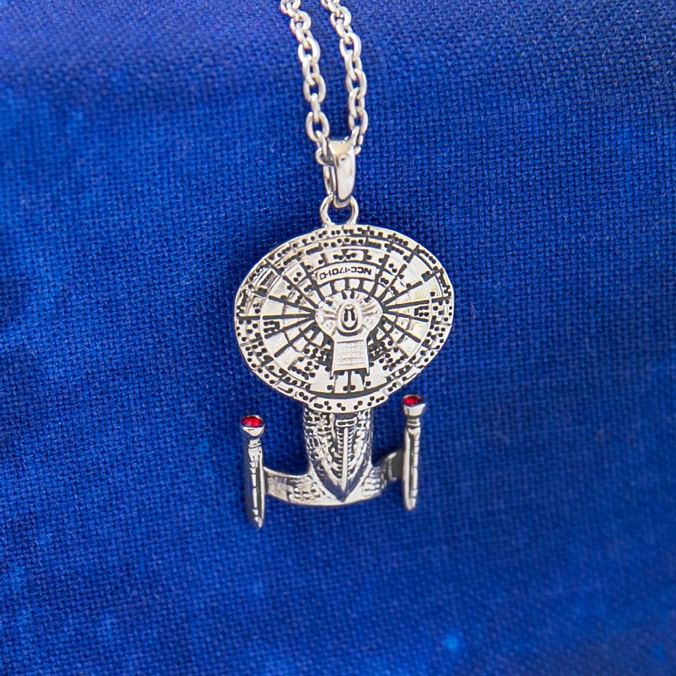 Star Trek x RockLove USS Enterprise - D Starship Necklace - Paramount Shop