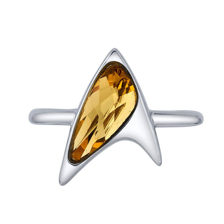 Star Trek x RockLove Yellow Crystal Delta Ring - Paramount Shop