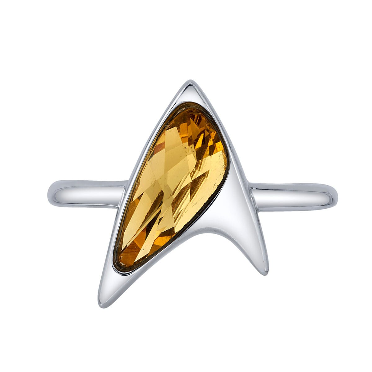 Star Trek x RockLove Yellow Crystal Delta Ring - Paramount Shop