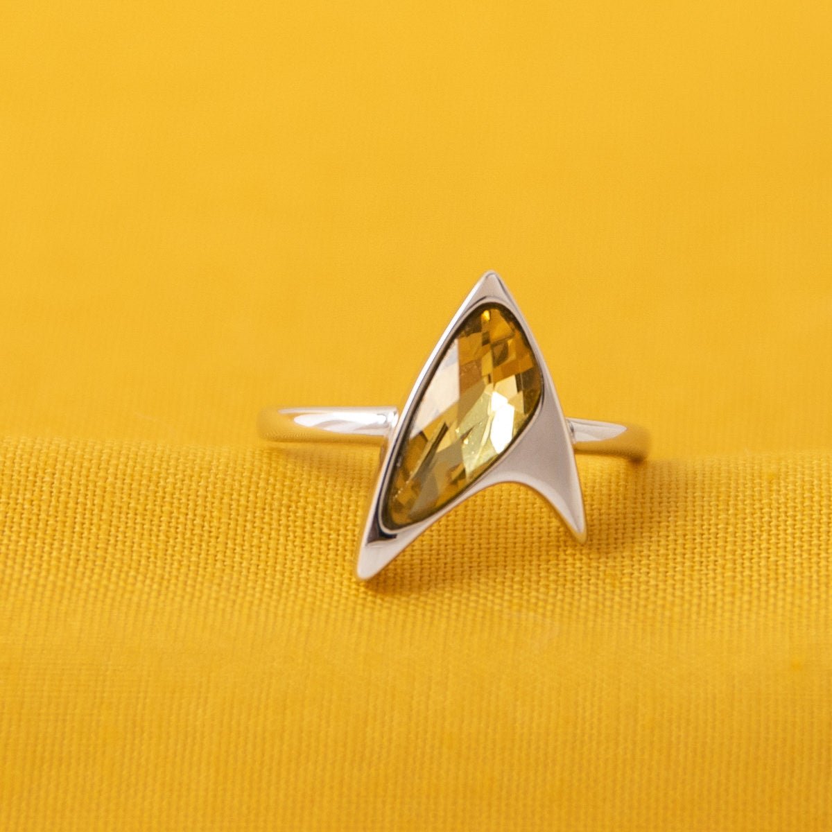 Star Trek x RockLove Yellow Crystal Delta Ring - Paramount Shop