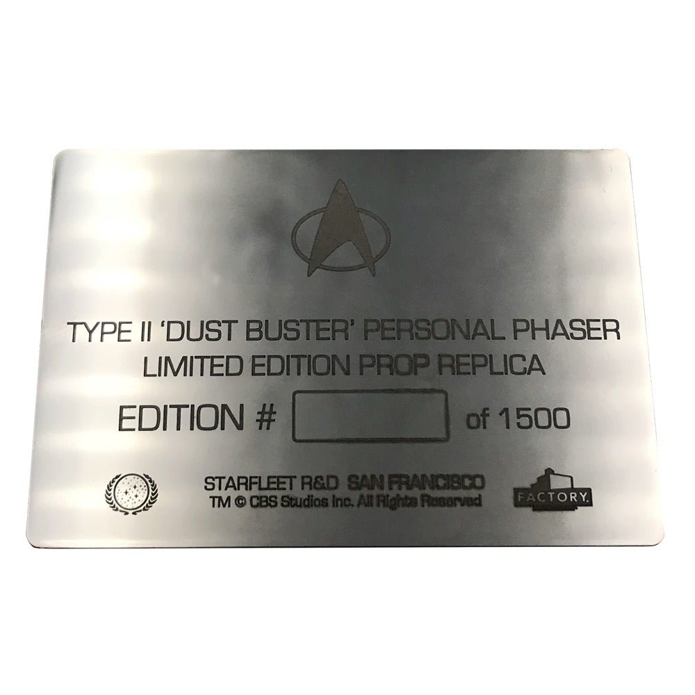 Star Trek:The Next Generation Type - 2 Dust Buster Phaser Limited Edition Prop Replica - Paramount Shop